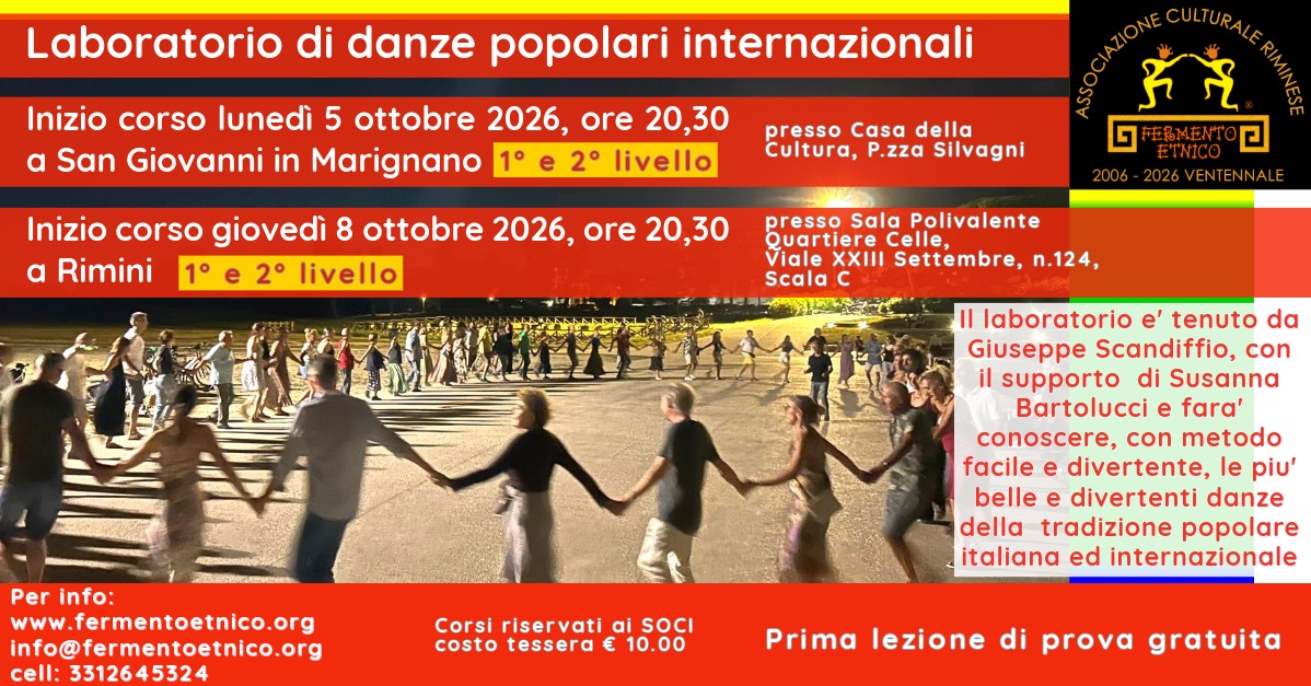 Nuovo Corso Di Danze Popolari Internazionali A Rimini