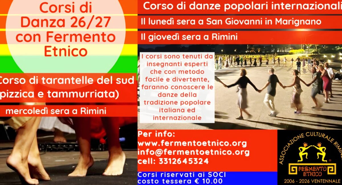 Nuovo Corso Di Danze Popolari Internazionali A Rimini